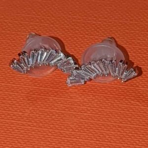 Sterling Silver CZ Ear Crawlers Earrings